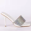 AZALEA WANG DIRTY DANCING STILETTO SANDAL IN WHITE -AZALEA WANG Shop azalea wang dirty dancing stiletto sandal in white white 3 3