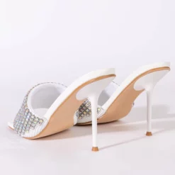 AZALEA WANG DIRTY DANCING STILETTO SANDAL IN WHITE -AZALEA WANG Shop azalea wang dirty dancing stiletto sandal in white white 5 5