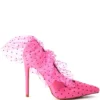 AZALEA WANG DISCREET TULLE POLKA DOT PUMP IN PINK -AZALEA WANG Shop azalea wang discreet tulle polka dot pump in pink pink 2 2