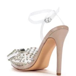 AZALEA WANG DO MY THING BLING BLING PUMP IN NUDE -AZALEA WANG Shop azalea wang do my thing bling bling pump in nude nude 4 4