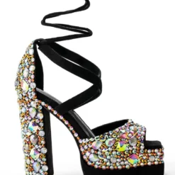 AZALEA WANG DO YOU YOUR THING CHUNKY SANDAL IN BLACK -AZALEA WANG Shop azalea wang do you your thing chunky sandal in black black 5 5