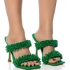 AZALEA WANG DOMITILLA SLIP ON STILETTO SANDAL IN GREEN -AZALEA WANG Shop azalea wang domitilla slip on stiletto sandal in green green 1 1