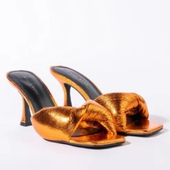 AZALEA WANG EASY WITH YOU CHUNKY SANDAL IN ORANGE -AZALEA WANG Shop azalea wang easy with you chunky sandal in orange orange 4 4