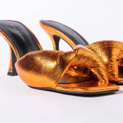 AZALEA WANG EASY WITH YOU CHUNKY SANDAL IN ORANGE -AZALEA WANG Shop azalea wang easy with you chunky sandal in orange orange 6 6