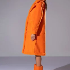 AZALEA WANG ENDLESS LOVE ORANGE TEDDY TRENCH -AZALEA WANG Shop azalea wang endless love orange teddy trench orange 4 4