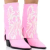 AZALEA WANG ESPERANZA WESTERN BOOTIE IN LIGHT PINK -AZALEA WANG Shop azalea wang esperanza western bootie in light pink pink 1 1
