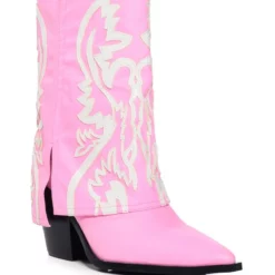 AZALEA WANG ESPERANZA WESTERN BOOTIE IN LIGHT PINK -AZALEA WANG Shop azalea wang esperanza western bootie in light pink pink 3 3