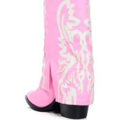 AZALEA WANG ESPERANZA WESTERN BOOTIE IN LIGHT PINK -AZALEA WANG Shop azalea wang esperanza western bootie in light pink pink 4 4