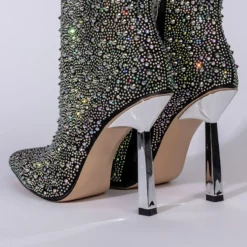 AZALEA WANG EYES ON ME STILETTO BOOTIE IN MULTI -AZALEA WANG Shop azalea wang eyes on me stiletto bootie in multi multi 5 5