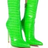AZALEA WANG FAYE CROC BOOTIE IN GREEN -AZALEA WANG Shop azalea wang faye croc bootie in green green 1 1