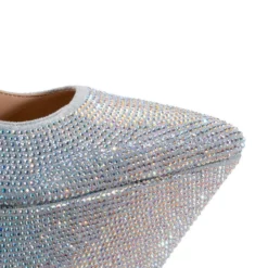 AZALEA WANG FELIZ RHINESTONE EMBELLISHED PLATFORM STILETTO PUMP IN SILVER -AZALEA WANG Shop azalea wang feliz rhinestone embellished platform stiletto pump in silver silver 5 5