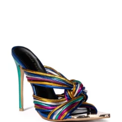 AZALEA WANG FIFI MULTI COLORED STILETTO SANDAL -AZALEA WANG Shop azalea wang fifi multi colored stiletto sandal multi 3 3
