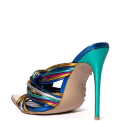 AZALEA WANG FIFI MULTI COLORED STILETTO SANDAL -AZALEA WANG Shop azalea wang fifi multi colored stiletto sandal multi 4 4