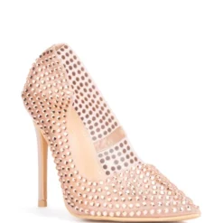 AZALEA WANG FIND ME ON THE DANCEFLOOR RHINESTONE PVC PUMP IN NUDE -AZALEA WANG Shop azalea wang find me on the dancefloor rhinestone pvc pump in nude nude 3 3