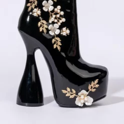 AZALEA WANG FINER THINGS IN LIFE CHUNKY BOOTIE IN BLACK -AZALEA WANG Shop azalea wang finer things in life chunky bootie in black black 3 3