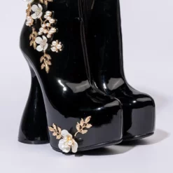 AZALEA WANG FINER THINGS IN LIFE CHUNKY BOOTIE IN BLACK -AZALEA WANG Shop azalea wang finer things in life chunky bootie in black black 4 4