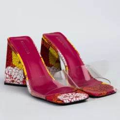 AZALEA WANG FLOWER POWER CHUNKY SANDAL IN MULTI -AZALEA WANG Shop azalea wang flower power chunky sandal in multi multi 4 4