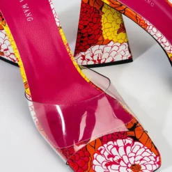 AZALEA WANG FLOWER POWER CHUNKY SANDAL IN MULTI -AZALEA WANG Shop azalea wang flower power chunky sandal in multi multi 6 6