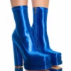AZALEA WANG FORMAT CHUNKY PLATFORM BOOTIE IN BLUE -AZALEA WANG Shop azalea wang format chunky platform bootie in blue blue 1 1