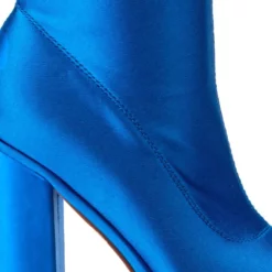 AZALEA WANG FORMAT CHUNKY PLATFORM BOOTIE IN BLUE -AZALEA WANG Shop azalea wang format chunky platform bootie in blue blue 5 5