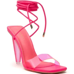 AZALEA WANG FREMONT PVC SANDAL IN PINK -AZALEA WANG Shop azalea wang fremont pvc sandal in pink pink 4 4 c1