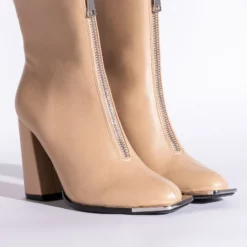 AZALEA WANG FRESCO ZIP CHUNKY BOOT IN SAND -AZALEA WANG Shop azalea wang fresco zip chunky boot in sand sand 4 4
