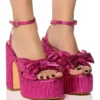 AZALEA WANG GENEROUS CHUNKY STRAP SANDAL IN PINK -AZALEA WANG Shop azalea wang generous chunky strap sandal in pink pink 1 1 c1