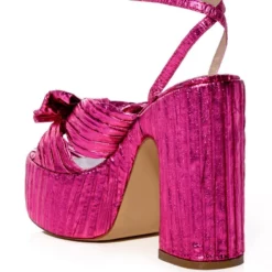 AZALEA WANG GENEROUS CHUNKY STRAP SANDAL IN PINK -AZALEA WANG Shop azalea wang generous chunky strap sandal in pink pink 4 4 c1