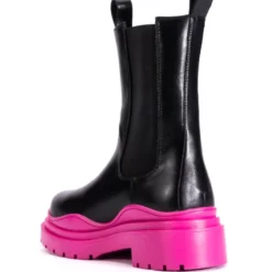AZALEA WANG GHOSTED FLATFORM CHELSEA BOOT IN FUCHSIA -AZALEA WANG Shop azalea wang ghosted flatform chelsea boot in fuchsia fuchsia 4 4 c1 c1