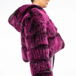 AZALEA WANG GIULIA 3D FAUX FUR CROP JACKET 13 AZALEA WANG GIULIA 3D FAUX FUR CROP JACKET -AZALEA WANG Shop azalea wang giulia 3d faux fur crop jacket pink 5 5