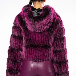 AZALEA WANG GIULIA 3D FAUX FUR CROP JACKET 14 AZALEA WANG GIULIA 3D FAUX FUR CROP JACKET -AZALEA WANG Shop azalea wang giulia 3d faux fur crop jacket pink 6 6