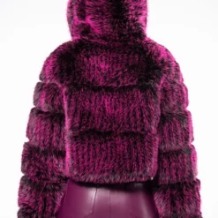 AZALEA WANG GIULIA 3D FAUX FUR CROP JACKET 15 AZALEA WANG GIULIA 3D FAUX FUR CROP JACKET -AZALEA WANG Shop azalea wang giulia 3d faux fur crop jacket pink 7 7