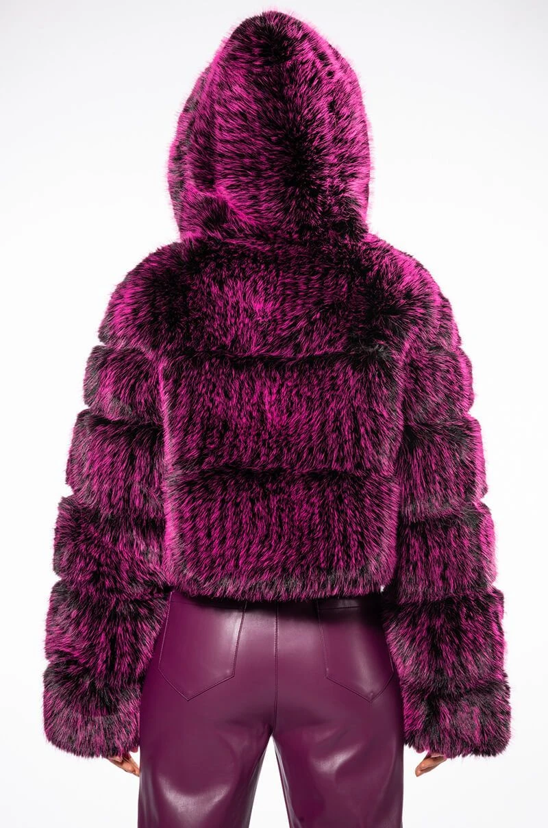 AZALEA WANG GIULIA 3D FAUX FUR CROP JACKET 7 AZALEA WANG GIULIA 3D FAUX FUR CROP JACKET - Image 5