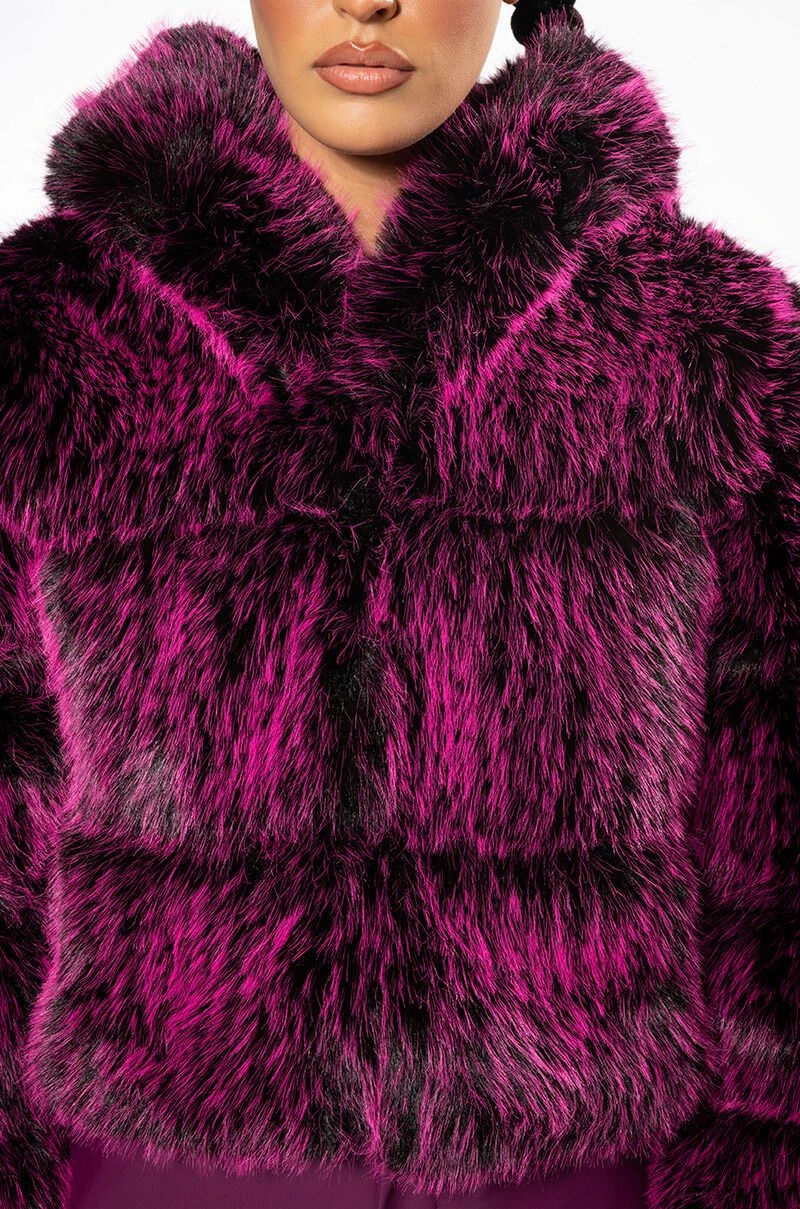 AZALEA WANG GIULIA 3D FAUX FUR CROP JACKET 8 AZALEA WANG GIULIA 3D FAUX FUR CROP JACKET - Image 6