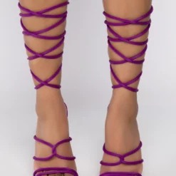 AZALEA WANG GIVE IT ALL AWAY STILETTO SANDAL IN PURPLE -AZALEA WANG Shop azalea wang give it all away stiletto sandal in purple purple 4 4