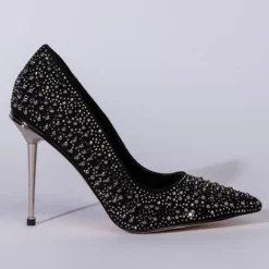 AZALEA WANG GLITCH IN THE SYSTEM STILETTO PUMP IN BLACK -AZALEA WANG Shop azalea wang glitch in the system stiletto pump in black black 3 3