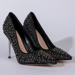 AZALEA WANG GLITCH IN THE SYSTEM STILETTO PUMP IN BLACK -AZALEA WANG Shop azalea wang glitch in the system stiletto pump in black black 4 4