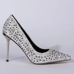 AZALEA WANG GLITCH IN THE SYSTEM STILETTO PUMP IN WHITE