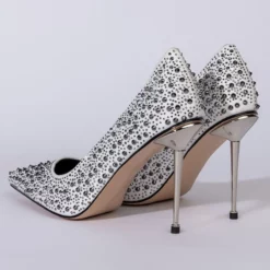 AZALEA WANG GLITCH IN THE SYSTEM STILETTO PUMP IN WHITE -AZALEA WANG Shop azalea wang glitch in the system stiletto pump in white white 5 5