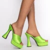 AZALEA WANG GOLDEN HOUR CHUNKY SANDAL IN GREEN -AZALEA WANG Shop azalea wang golden hour chunky sandal in green green 2 2