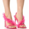 AZALEA WANG GRAPEFRUIT TULLE STILETTO SANDAL IN PINK