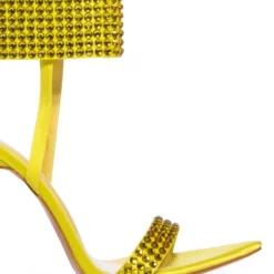 AZALEA WANG GRIFFON EMBELLISHED STILETTO SANDAL -AZALEA WANG Shop azalea wang griffon embellished stiletto sandal yellow 5 5
