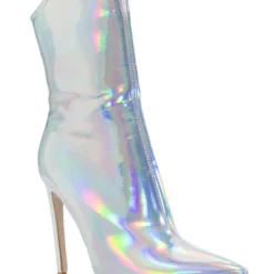 AZALEA WANG HALO SEXY STILETTO BOOTIE IN SILVER -AZALEA WANG Shop azalea wang halo sexy stiletto bootie in silver silver 5 5