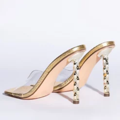 AZALEA WANG HEARTS RACING STILETTO SANDAL IN GOLD -AZALEA WANG Shop azalea wang hearts racing stiletto sandal in gold gold 5 5