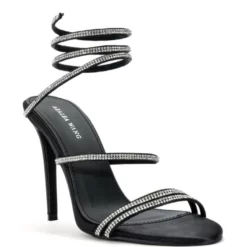 AZALEA WANG HOT TO TROT STILETTO SANDAL IN BLACK -AZALEA WANG Shop azalea wang hot to trot stiletto sandal in black black 3 3 c1