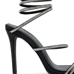 AZALEA WANG HOT TO TROT STILETTO SANDAL IN BLACK -AZALEA WANG Shop azalea wang hot to trot stiletto sandal in black black 5 5 c1