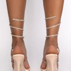 AZALEA WANG HOT TO TROT STILETTO SANDAL IN BLUSH -AZALEA WANG Shop azalea wang hot to trot stiletto sandal in blush blush 4 4