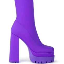 AZALEA WANG ICING MONOCHROME PURPLE CHUNKY BOOTIE -AZALEA WANG Shop azalea wang icing monochrome purple chunky bootie purple 2 2