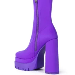 AZALEA WANG ICING MONOCHROME PURPLE CHUNKY BOOTIE -AZALEA WANG Shop azalea wang icing monochrome purple chunky bootie purple 4 4
