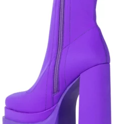 AZALEA WANG ICING MONOCHROME PURPLE CHUNKY BOOTIE -AZALEA WANG Shop azalea wang icing monochrome purple chunky bootie purple 5 5